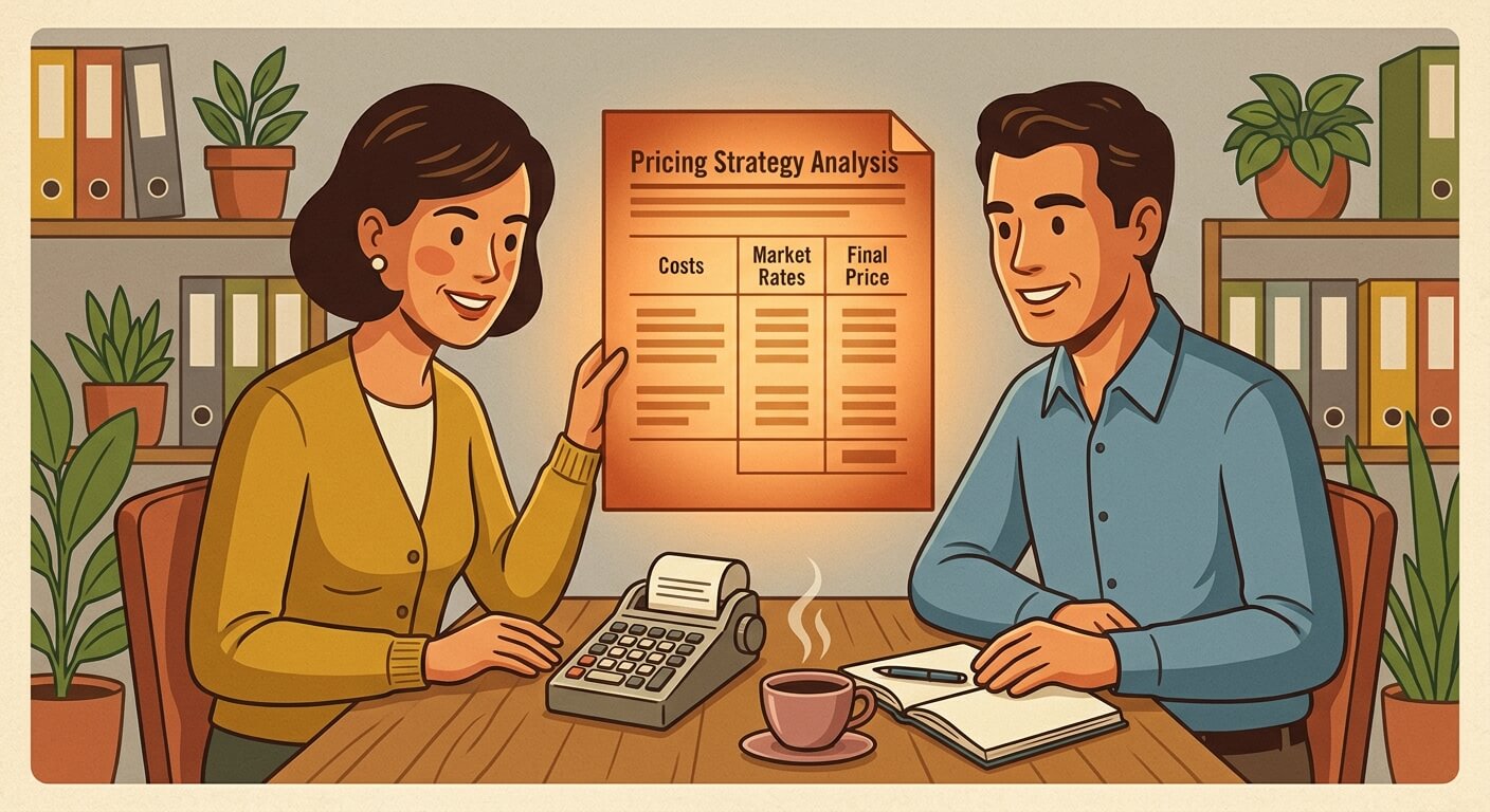 How to use AI to create a pricing strategy for your services based on your actual costs and local market