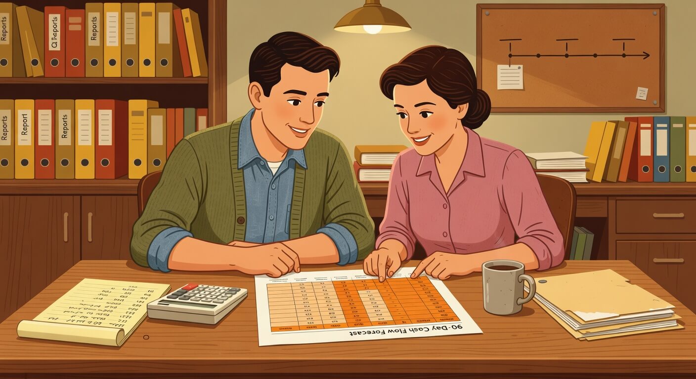 Using AI to build a simple cash flow forecast for the next 90 days using only the numbers you already have in your head