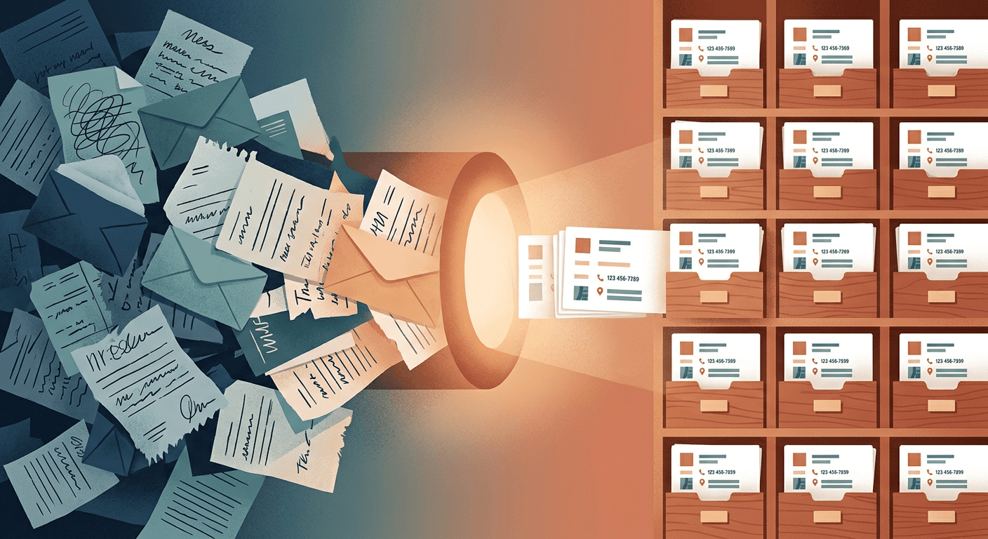 Using AI to pull client details from messy email threads into your CRM automatically